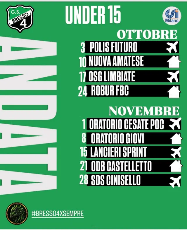 Sorteggiati nel girone E, i ragazzi di mister Davide Ciresi sono pronti al via per questo nuovo campionato invernale 26/27 @csimilano - Under 15. Testa, gambe, cuore! Forza!

AKA BRESSO4

#bresso4xsempre 
#season2627
#under15