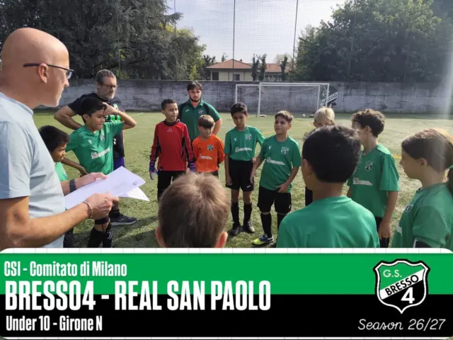 Qualche scatto 📷 della partita dei nostri Under 10 in casa contro la formazione del Real San Paolo, nella partita valida per la 1ª giornata del campionato invernale 26/27 del Centro Sportivo Italiano - Comitato di Milano, Under 10, girone N

#bresso4xsempre 
#season2627
#under10