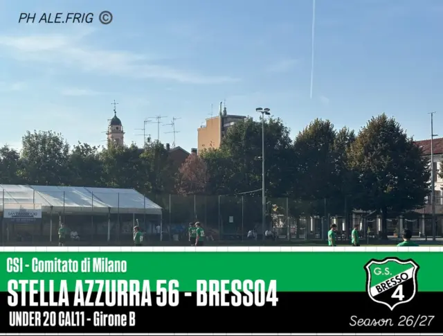Qualche scatto 📸 dei nostri Under 20 CAL11 impegnati nella trasferta sul campo della STELLA AZZURRA 56 nella partita valida per la 1ª giornata del campionato invernale Centro Sportivo Italiano | Comitato di Milano, Under 20 CAL11, girone B

#bresso4xsempre
#season2627
#under20calcioa11