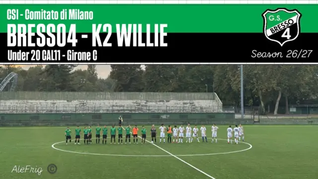 Qualche scatto 📸 dei nostri UNDER 20 CAL11 impegnati nella sfida interna contro i pari età del K2 WILLIE, per la partita valida per la 2ª giornata del campionato invernale 26/27 CSI - Comitato di Milano, Under 20 CAL11, girone C

#bresso4xsempre 
#season2627
#under20calcioa11
